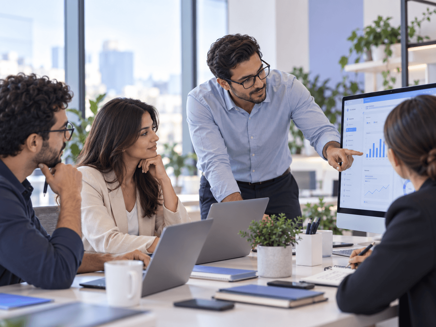 Séance de travail autour d’un logiciel de gestion